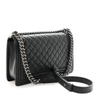 Caviar Quilted New Medium Boy Flap Black