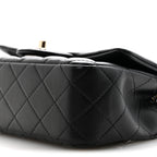 Lambskin Quilted Mini Rectangular Flap Black