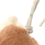 Calfskin Felt Corgi Bag Charm Soft Soft White Orange