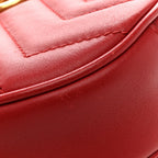 Calfskin Matelasse GG Marmont Belt Bag 85 34 Hibiscus Red