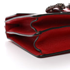 Dollar Calfskin Crystal Web Medium Dionysus Bamboo Top Handle Bag Hibiscus Red Black Diamond