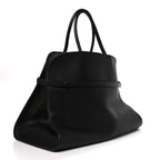 Polished Saddle Calfskin Soft Margaux Belt 15 Black