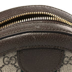 GG Supreme Monogram Web Mini Ophidia Round Shoulder Bag Brown