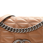 Calfskin Matelasse Aria Small GG Marmont Shoulder Bag Camelia