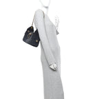 Washed Denim Quilted Mini Chanel 25 Handbag Black