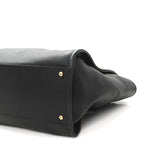 Calfskin Medium Deauville Tote Black Multicolor