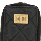 Aged Calfskin Quilted 2.55 Reissue Clutch With Chain Black