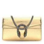 Metallic Calfskin Super Mini Dionysus Shoulder Bag Gold