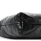 Shiny Calfskin Quilted Small Chanel 22 Black