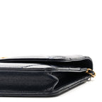 Lambskin Quilted Wallet On Chain WOC Navy