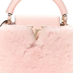 Mink Calfskin Goatskin Capucines Mini Rosewater Pink