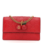 Guccissima Mini Cherry Chain Bag Hibiscus Red