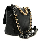 Lambskin Quilted Medium Chanel 19 Flap Black