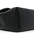 Caviar Quilted Maxi Double Flap Black