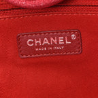 Lurex Boucle Medium Deauville Tote Red