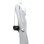 Lambskin Quilted Coco Click Bag Black