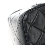 Lambskin Quilted Mini Square Flap Black