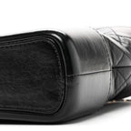 Aged Calfskin Quilted New Medium Gabrielle Hobo Black
