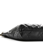 Shiny Calfskin Quilted Small Chanel 22 Black