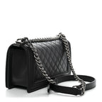 Caviar Quilted Medium Boy Flap Black