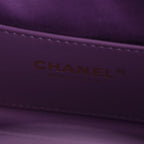 Suede Quilted Mini Chanel 25 Handbag Purple