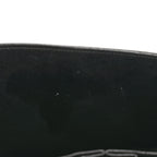 Patent Quilted Jumbo Double Flap Black