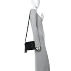 Pebbled Calfskin Small Soho Disco Bag Black