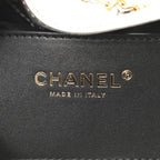 Metallic Caviar Quilted Medium Chanel 25 Handbag Silver