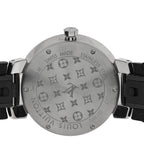 Stainless Steel Epi Diamond 33mm Tambour Slim Quartz Watch Black