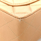 Metallic Lambskin Quilted Mini Square Flap Bronze