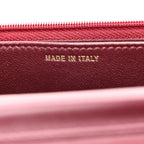 Lambskin Quilted Wallet On Chain WOC Burgundy