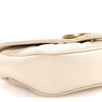 Calfskin Matelasse Super Mini GG Marmont Shoulder Bag White