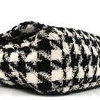 Tweed Quilted Maxi Chanel 19 Flap Black Ecru White
