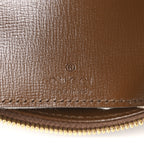 GG Supreme Monogram Azalea Calfskin Small Retro Interlocking G Wristlet Messenger Bag Beige Ebony Brown Sugar
