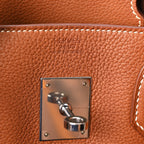 Natural Barenia Faubourg Birkin 30 Fauve