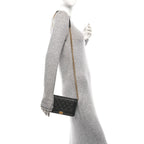 Caviar Quilted Boy Wallet On Chain WOC Black