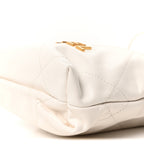 Shiny Calfskin Quilted Mini Chanel 22 White