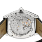 18K White Gold Alligator Diamond Bezel 28mm Tortue Manual Winding Watch Black
