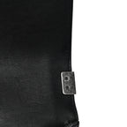 Lambskin Chevron Quilted Medium Boy Flap Black