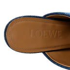 Ripped Denim 90 Mules Washed Denim