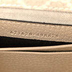 GG Supreme Monogram Textured Dollar Calfskin Mini Retro Interlocking G Flap Shoulder Bag Beige Mystic White Oatmeal