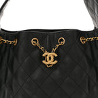 Caviar Quilted Small Chanel 25 Handbag Black