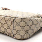 GG Supreme Monogram Emblem Medium Shoulder Bag Beige Dark Brown