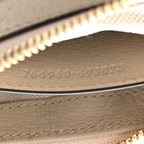 GG Supreme Monogram Textured Dollar Calfskin Web Mini Ophidia GG Handbag Beige Mystic White Oatmeal