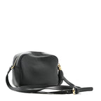 Pebbled Calfskin Small Soho Disco Bag Black