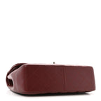 Caviar Quilted Jumbo Double Flap Dark Red