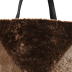 Shearling Large Puzzle Fold Tote Multicolor