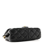 Aged Calfskin Quilted 2.55 Reissue Mini Hanger Flap Black