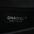 Calfskin Quilted Metal Embellished Paris Dallas Medium Boy Flap Black