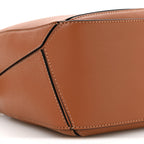 Calfskin Small Puzzle Edge Bag Tan